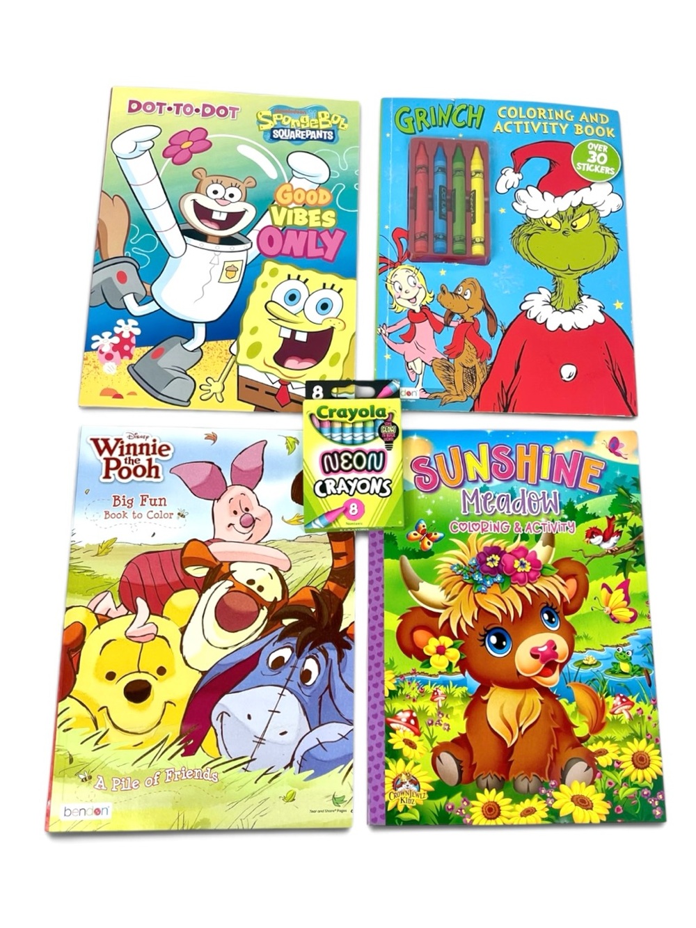 Crayola Neon Crayons & Coloring Book Set - Bright Multi-Color Kids Activity Pack